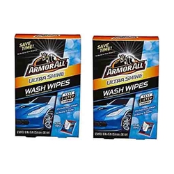 Armor All Ultra Shine Wash Wipes - Effectively Cleans And Dries, Hassle-Free Cleaning (12XL Wipes, Pack of 2)